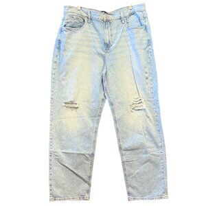 Gap Denim Jeans Mens 18/34R Light Wash 90s Loose Fit Distressed Stretch